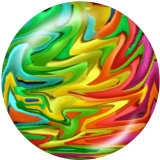 20MM colour Print glass snaps buttons