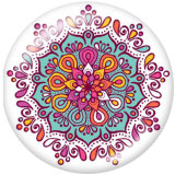 20MM decorative pattern Print glass snaps buttons