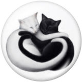 20MM love Print glass snaps buttons