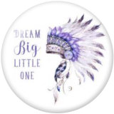 20MM dream Print glass snaps buttons
