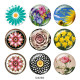 20MM flower Print glass snaps buttons