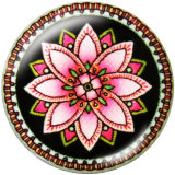 20MM flower Print glass snaps buttons