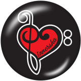 20MM love Print glass snaps buttons