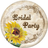 20MM wedding Print glass snaps buttons