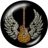 20MM Rock Print glass snaps buttons