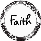 20MM DREAM HOPE faith Print glass snaps buttons