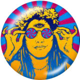 20MM Colorful Print glass snaps buttons