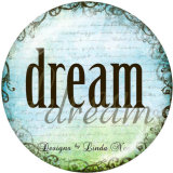 20MM DREAM HOPE faith Print glass snaps buttons