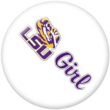20MM Team logo Print glass snaps buttons