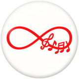 20MM Infinity LOVE faith Print glass snaps buttons