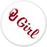 20MM Team logo Print glass snaps buttons