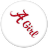 20MM Team logo Print glass snaps buttons