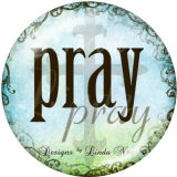 20MM DREAM HOPE faith Print glass snaps buttons