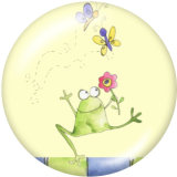 20MM unicorn Print glass snaps buttons