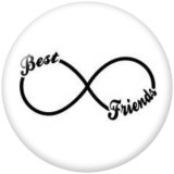 20MM Infinity LOVE faith Print glass snaps buttons