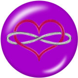 20MM Infinity LOVE faith Print glass snaps buttons
