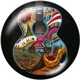 20MM Rock Print glass snaps buttons