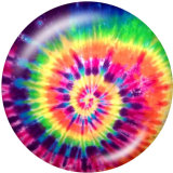 20MM Colorful Print glass snaps buttons