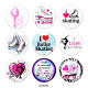 20MM skate  Print glass snaps buttons