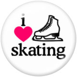 20MM skate  Print glass snaps buttons