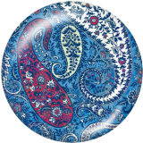 20MM Bohemia Pattern Print glass snaps buttons