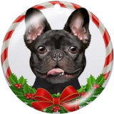 20MM  Christmas  Print glass snaps buttons