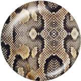 20MM  Animal pattern   Print glass snaps buttons