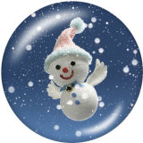 20MM  Christmas  Print glass snaps buttons