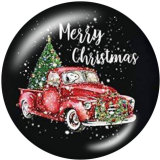 20MM  Christmas  Print glass snaps buttons