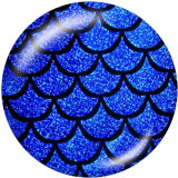 20MM  Pattern  Print glass snaps buttons Beach Ocean