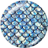 20MM  Pattern  Print glass snaps buttons Beach Ocean