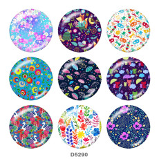 20MM  Pattern  Print glass snaps buttons