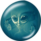 20MM  Hello Human  Print glass snaps buttons
