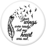 20MM  Love  Print glass snaps buttons