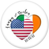 20MM  Flag  Print glass snaps buttons