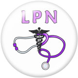 20MM Nurse  Medical treatment  Print glass snaps buttons