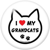 20MM  Love  Print glass snaps buttons