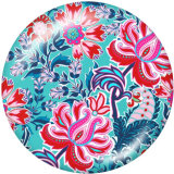 20MM Bohemia Pattern  Print glass snaps buttons