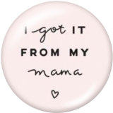 20MM  Love  Print glass snaps buttons