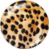 20MM  Animal pattern   Print glass snaps buttons