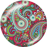 20MM Bohemia Pattern  Print glass snaps buttons