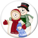 20MM  Christmas  Print glass snaps buttons