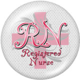 20MM Nurse  Medical treatment  Print glass snaps buttons