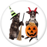 20MM  Halloween  Print glass snaps buttons
