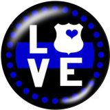 20MM  Flag  Print glass snaps buttons