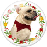 20MM  Christmas  Print glass snaps buttons