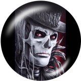 20MM  skull  Print glass snaps buttons