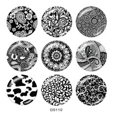 20MM  Pattern   Print glass snaps buttons