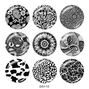 20MM  Pattern   Print glass snaps buttons