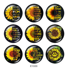 20MM  MOM  Print glass snaps buttons